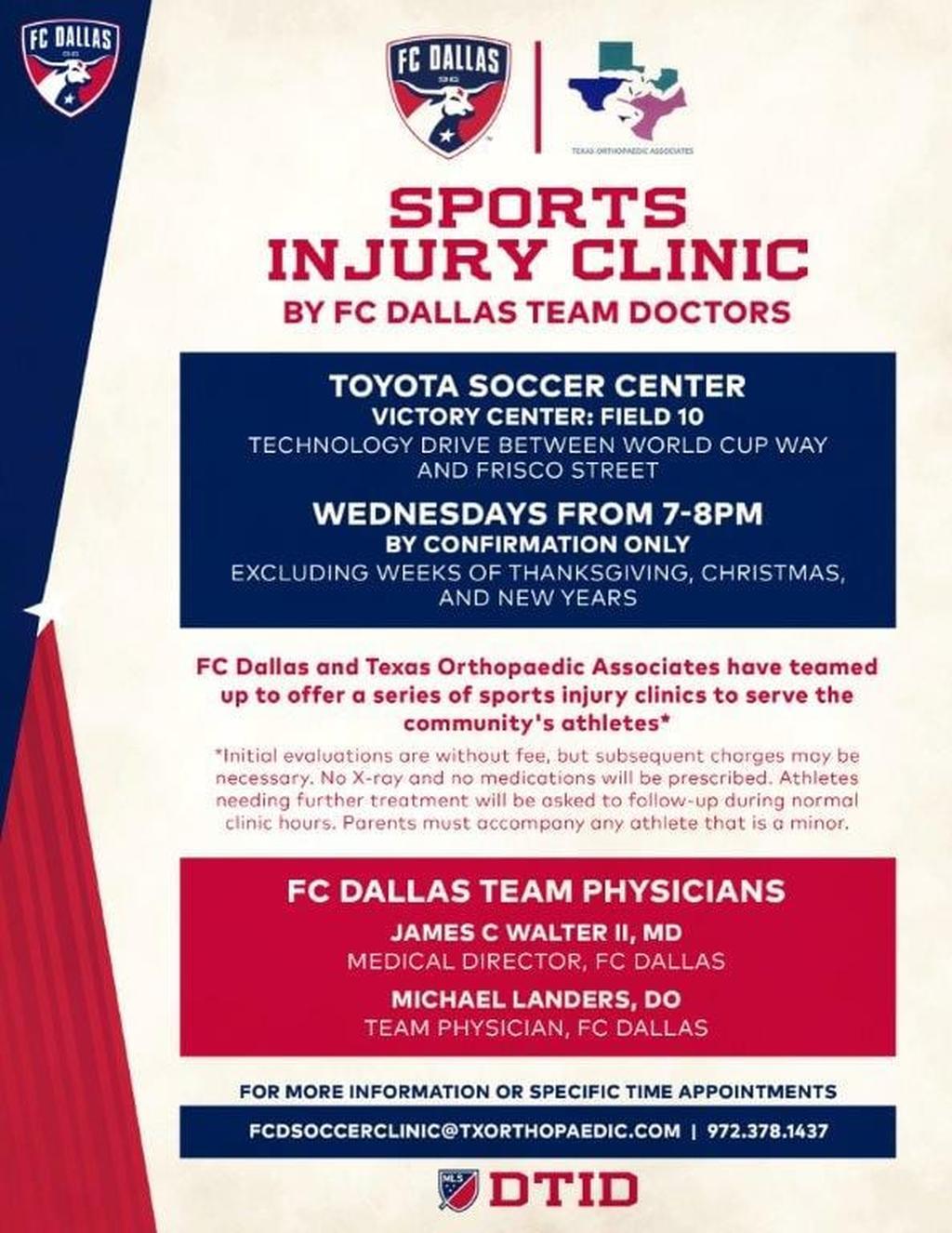 Sports Injury Clinic by FC Dallas Team Doctors